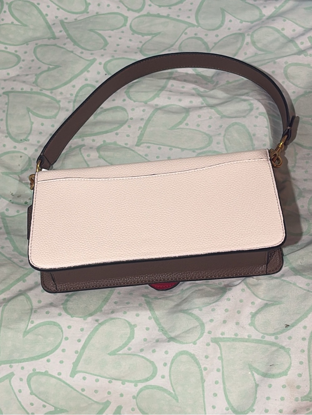 Coach Colorblock Shoulder Bag in Brown, Cream & Tan - Picture 5 of 5